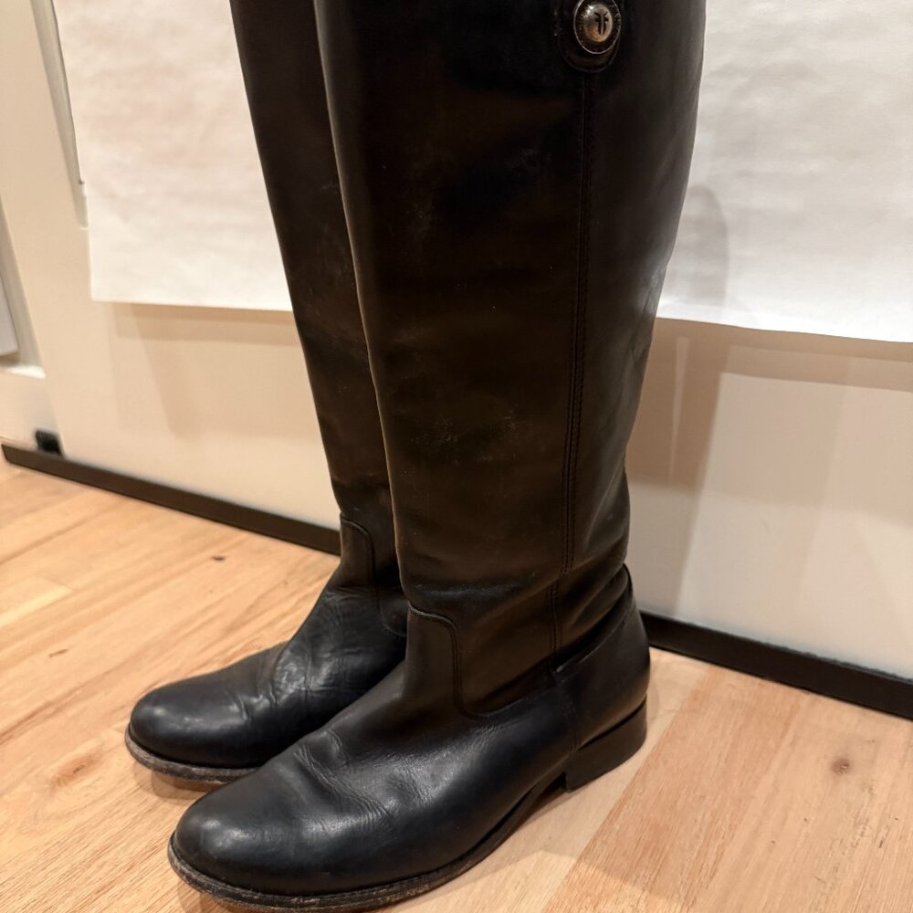 Frye Melissa Button Boot Black Women Size 7,5